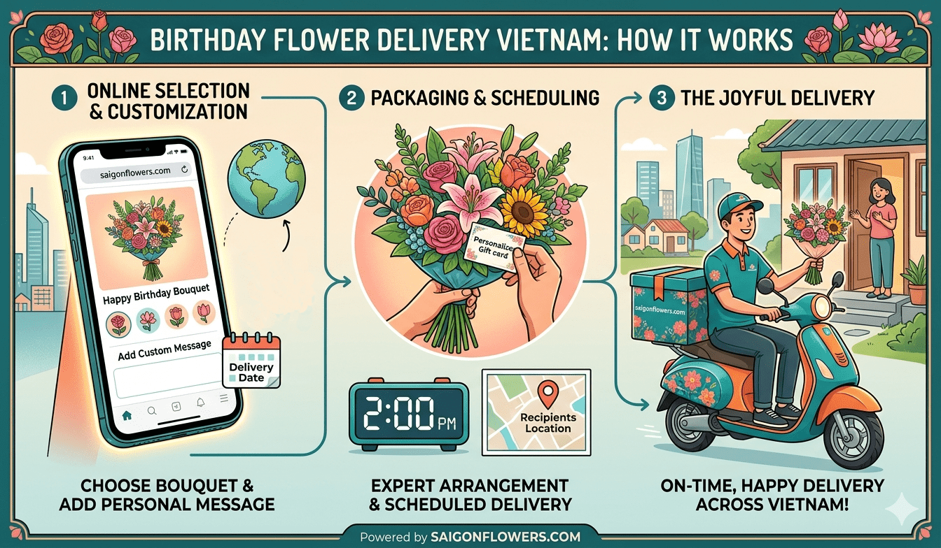 Birthday Flower Delivery Vietnam: How It Works