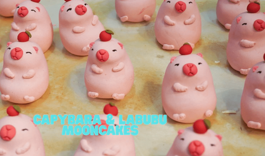 Capybara and Labubu Mooncakes
