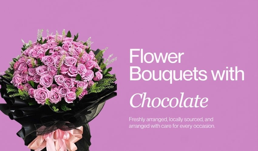 Flower Bouquets with Chocolate