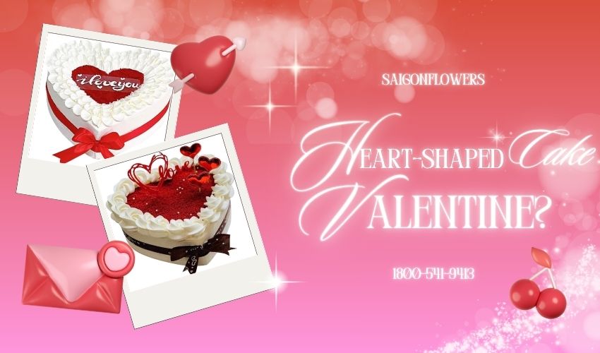 Heart-Shaped Cake for Valentine’s Day