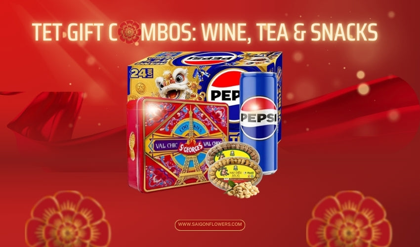 Tet Gift Combos: Wine, Tea & Snacks