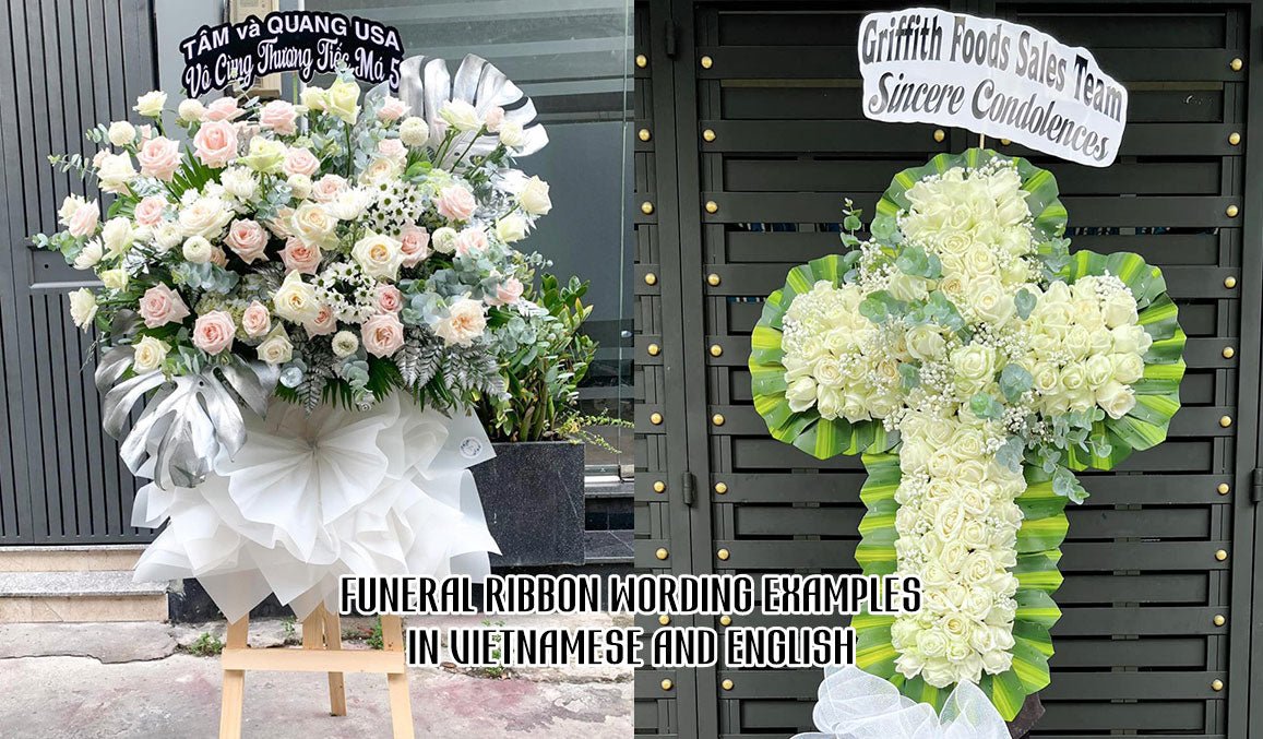Funeral Ribbon Wording Examples in Vietnamese and English