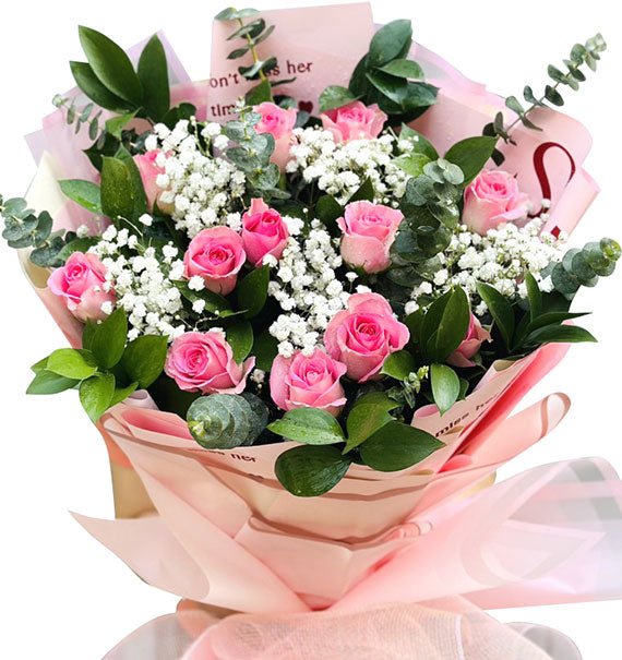 12 Pink Roses For Mothers Day Vietnam