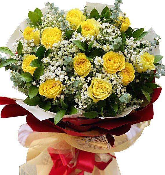 12 Yellow Roses For Mothers Day Vietnam