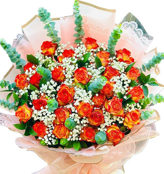 24 Orange Roses For Vietnamese Women's Day