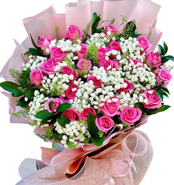 24 Pink Roses For Mothers Day Vietnam