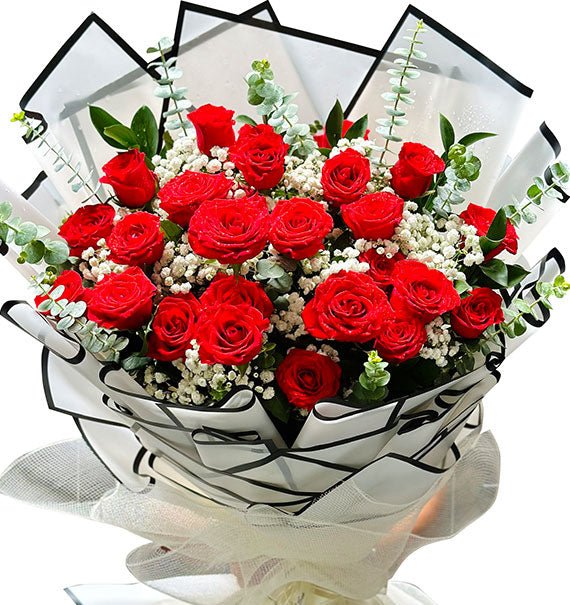 24 Red Roses Bouquet For Womens Day Vietnam
