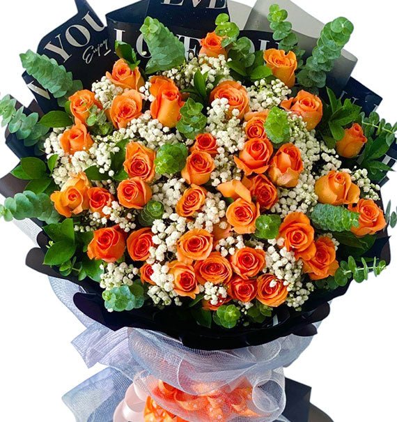 36 Orange Roses Bouquet