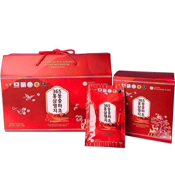 365 Korean Red Ginseng Reishi Mushroom Cordyceps Gift Vietnam
