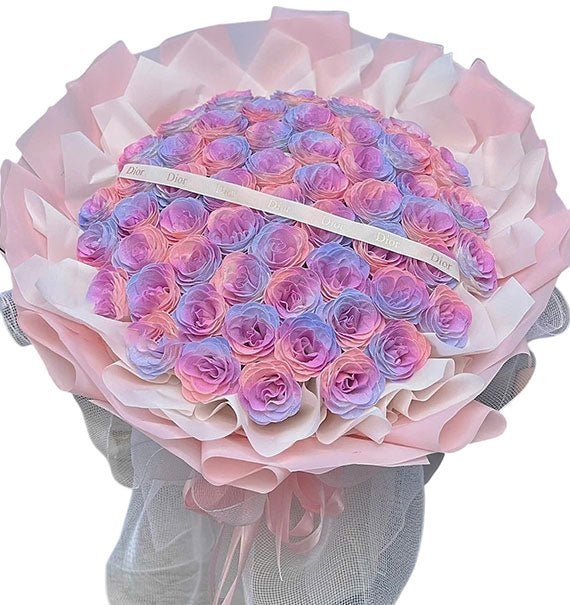 48 Galaxy Waxed Roses Bouquet