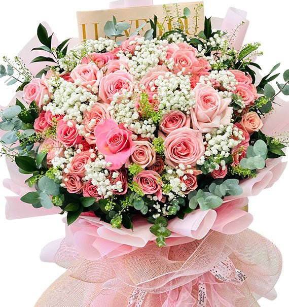 48 Pink Ohara Roses For Vietnamese Women's Day