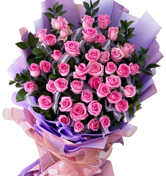 48 Pink Roses Bouquet