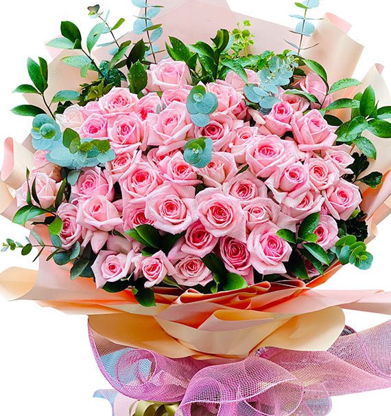 48 Pink Roses For Mothers Day Vietnam