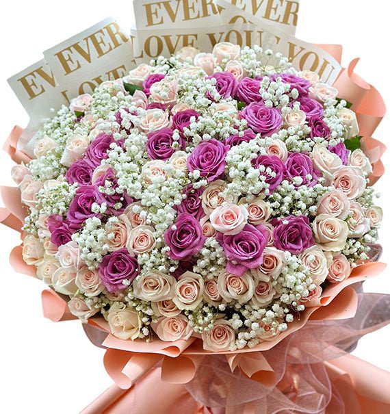 99 Mixed Roses Bouquet For Womens Day Vietnam