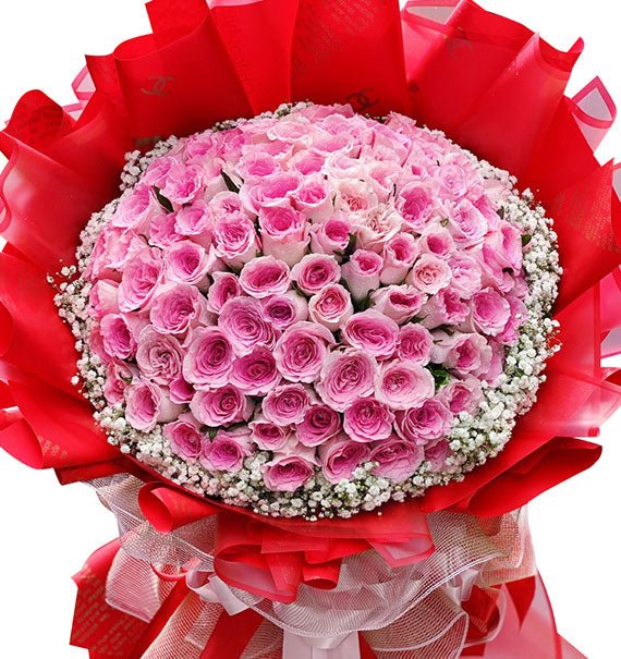 99 Pink Roses - Valentine’s Day