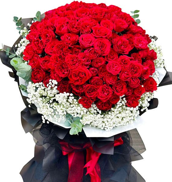 99 Red O'hara Roses Bouquet