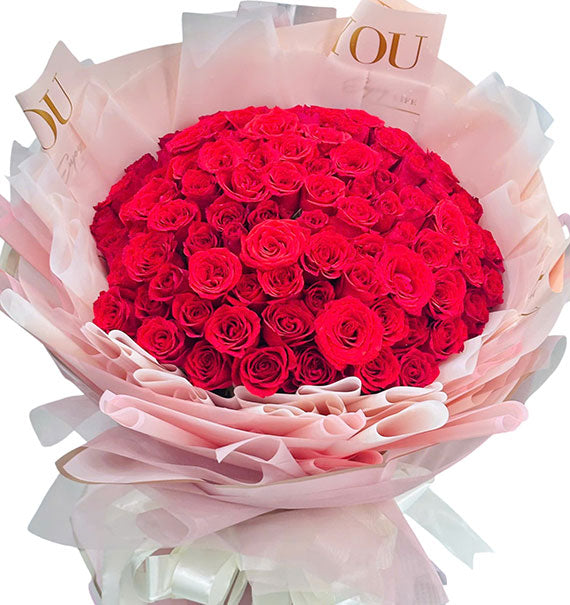 99 Red Roses Bouquet