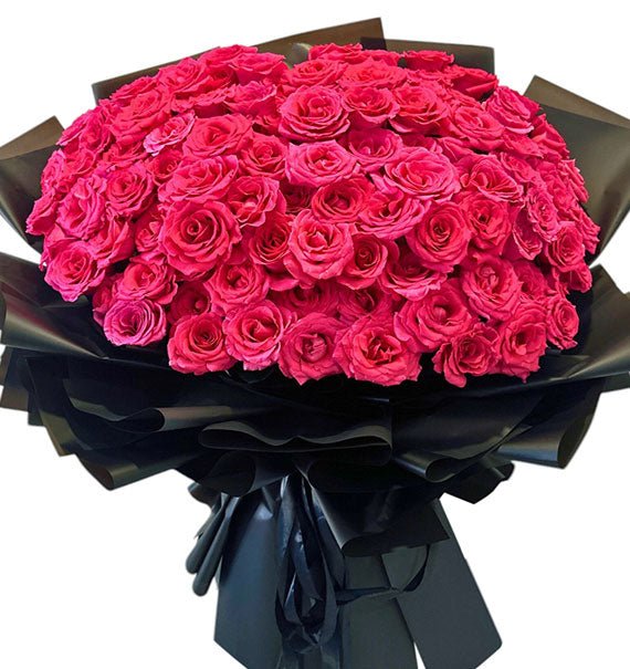 99 roses Vietnam luxury bouquet with premium red roses arranged in large romantic display