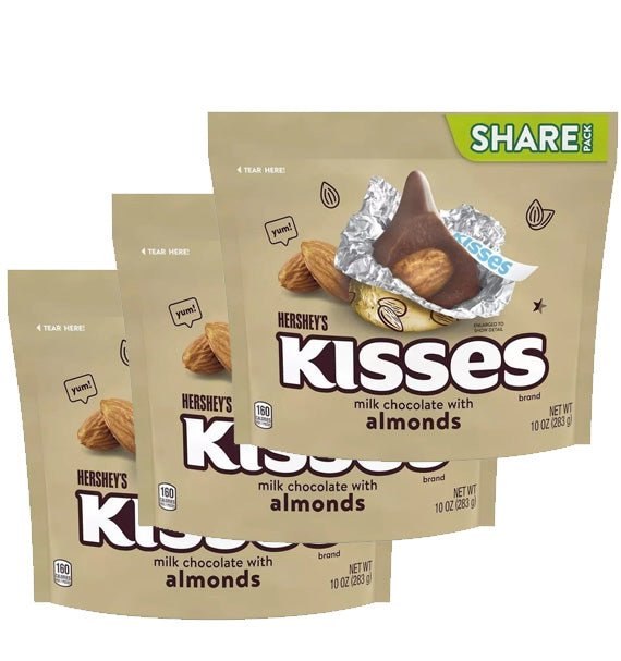 Chocolate Hershey’s Kisses Almonds 3 Bags