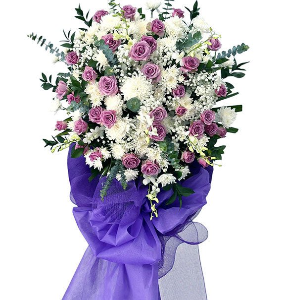 A Quiet Goodbye Sympathy Flower Stand