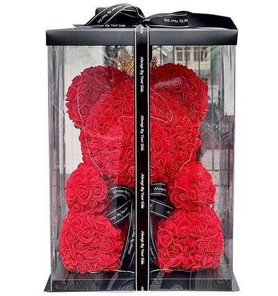 Artificial Red Roses Bear For Valentine - HCM ONLY