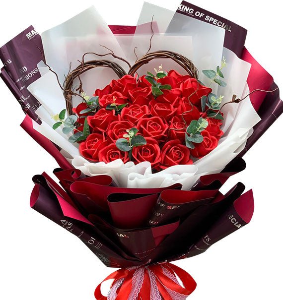 Artificial Red Roses Bouquet