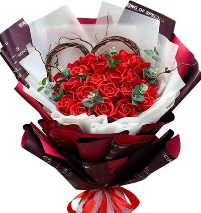 Artificial Red Roses Bouquet
