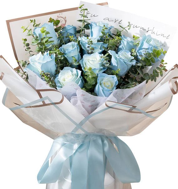 Baby Blue Ecuador Rose Bouquet Vietnam