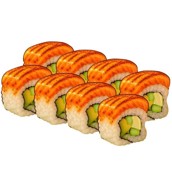 BBQ Salmon Sushi Rolls
