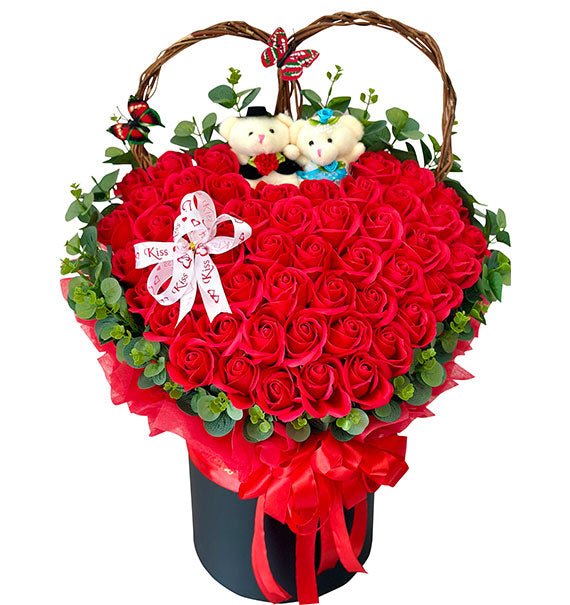 Be Mine Forever Vietnamese Womens Day Waxed Roses