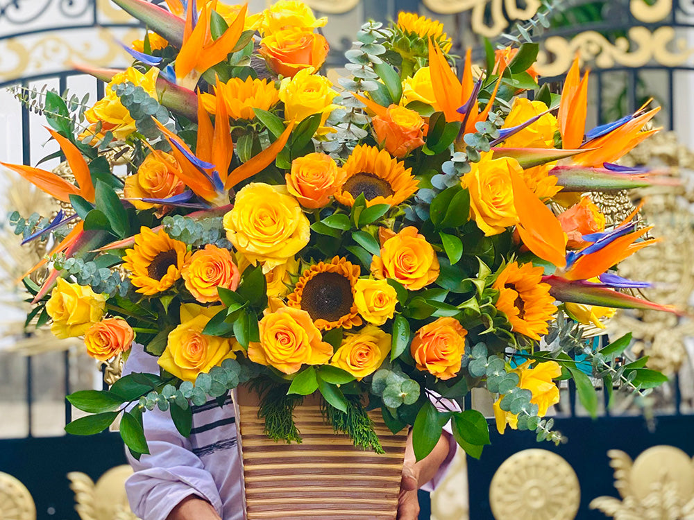 Birthday Surprise Flower Basket