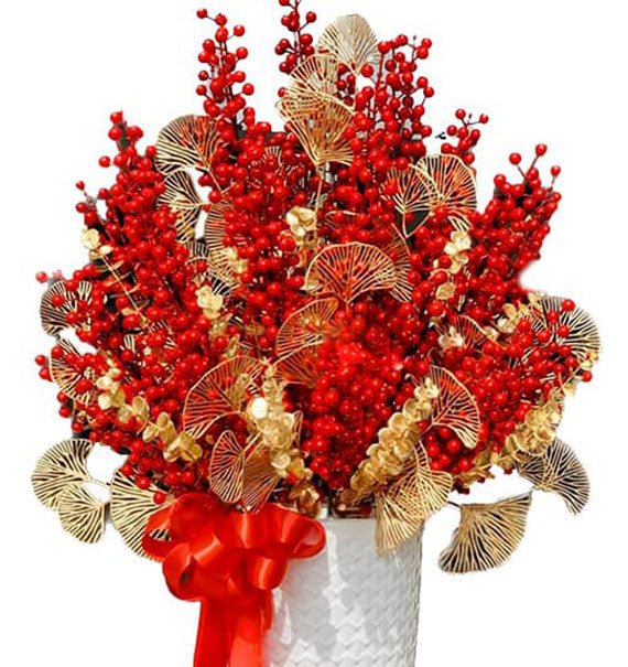 Blooming Crimson Luck Tet Vietnam