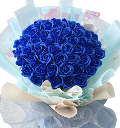 Blue Artificial Roses For Mom