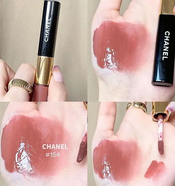 Chanel Le Rouge Duo Ultra Tenue 154 Intense Caramel On Lip