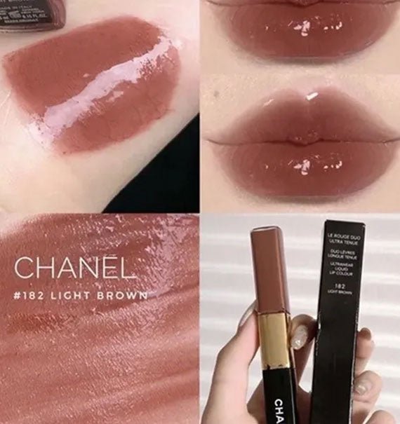 Chanel Le Rouge Duo Ultra Tenue 182 Light Brown On Lip