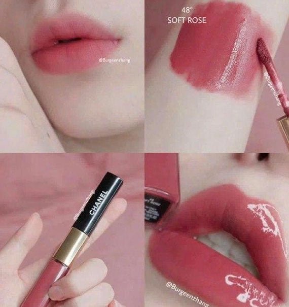 Chanel Le Rouge Duo Ultra Tenue 48 Soft Rose On Lip