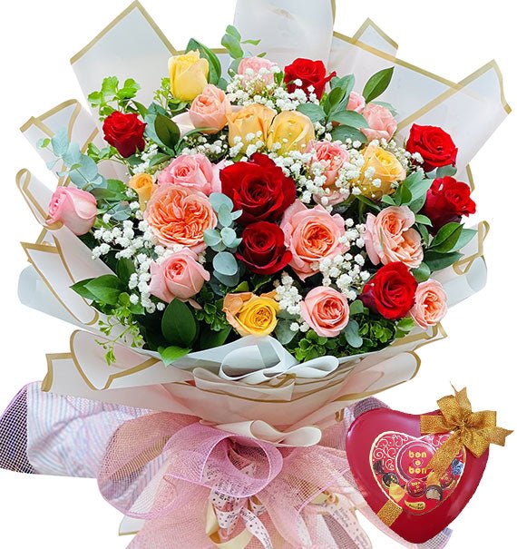 Chocolate and Roses Valentines Gift Vietnam