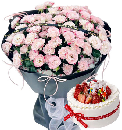 Christmas Flower & Cake Combo