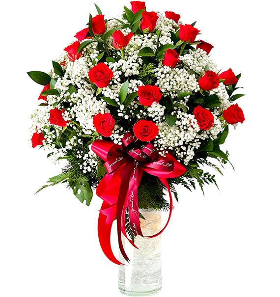 Christmas Red Rose In Vase Vietnam