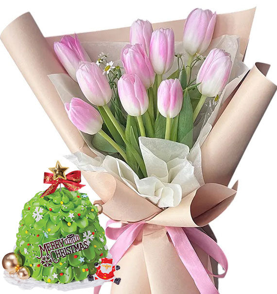 Christmas Tulip Bouquet and Chocolate Vietnam