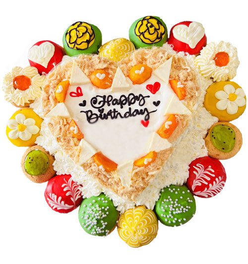 Color Heart Choux Cake Vietnam