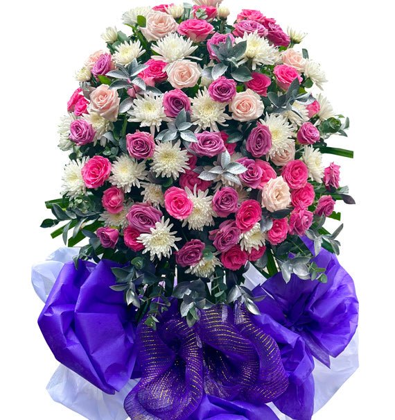 Colorful Sympathy Flower Stand Vietnam