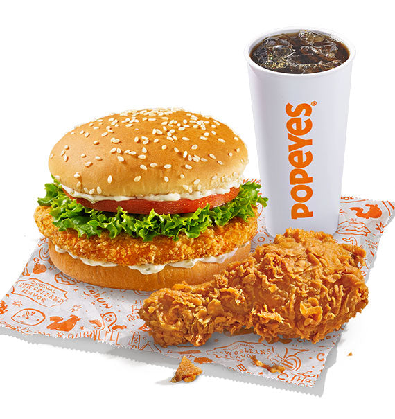 Combo Pop Burger B Popeyes Vietnam