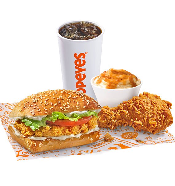 Combo Pop Burger B Popeyes Vietnam