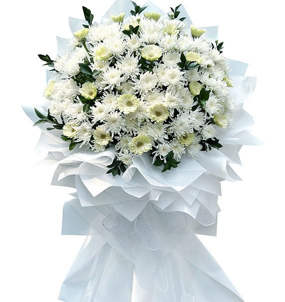 Comfort In White Sympathy Flower Stand Vietnam