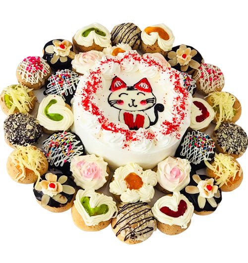 Cute Cat Choux Cake Vietnam