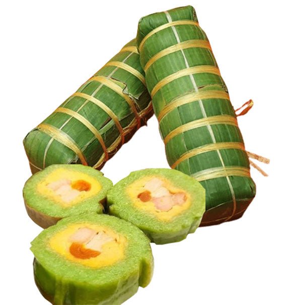 Cylindrical Sticky Rice Cake Tet Food
