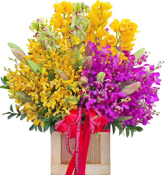 Deluxe Orchid Basket For Mom Vietnam