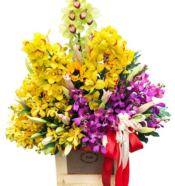 Deluxe Orchid Basket For Mom Vietnam