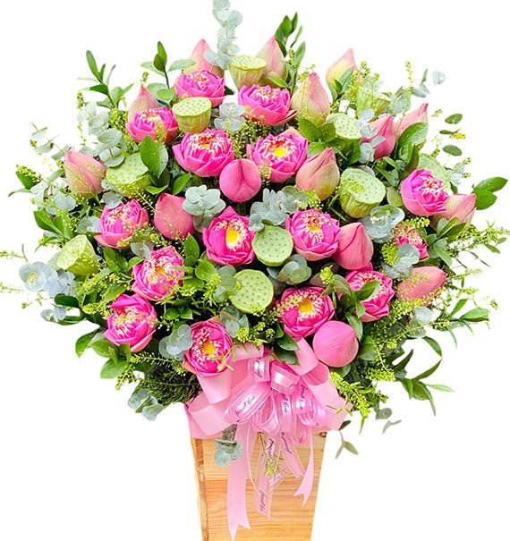 Dreamlike Lotus Basket